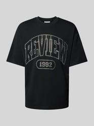 Oversized T-Shirt mit Label-Print von REVIEW Schwarz - 20