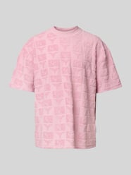 Loose Fit T-Shirt mit Stehkragen von CARLO COLUCCI Pink - 13