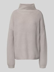 Loose fit gebreide pullover van een mix van kasjmier en wol, model 'LONA' van 0039 Italy Beige - 17