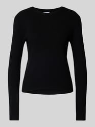 Longsleeve in melierter Optik Modell 'VICOMFY' von Vila Schwarz - 16