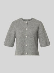 Boxy Fit Strickjacke aus Rippstrick Modell 'SILLY' von PIECES - 4