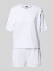 Piżama z wyhaftowanym logo i elastycznym paskiem z logo od Polo Ralph Lauren - 37