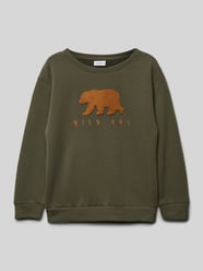 Sweatshirt mit Motiv-Patch Modell 'BEAR' von Name It Grün - 9