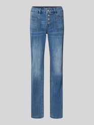 Straight Leg Jeans mit Eingrifftaschen Modell 'Stella' von Buena Vista Blau - 44