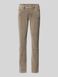Slim Fit Cordhose aus Baumwoll-Mix von Buena Vista Beige - 4
