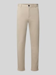 Slim Fit Stoffhose mit umgeschlagenen Hosenbeinen von Lindbergh Beige - 3
