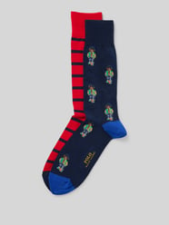 Socken mit Label-Print im 2er-Pack von Polo Ralph Lauren Underwear Blau - 26