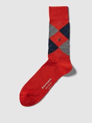 Socken mit Label-Print Modell 'MANCHESTER' von Burlington Rot - 28