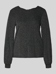 Bluzka o kroju regular fit z długim rękawem i odznaczającym się, metalicznym wzorem na całej powierzchni model ‘CAROL’ od ONLY - 2