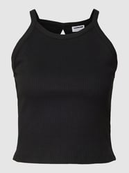 Crop Top in Ripp-Optik Modell 'RIBA' von Noisy May Schwarz - 42