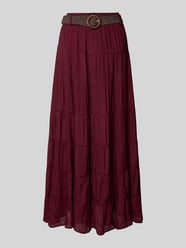 Maxirock im Stufen-Look mit Gürtel von Apricot Bordeaux - 14