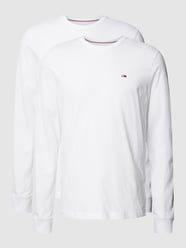 Shirt met lange mouwen en labelstitching in een set van 2 stuks van Tommy Jeans Wit - 5