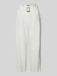 Straight leg pantalon met bandplooien van comma - 5