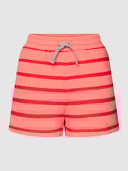 Korte broek met streepmotief, model 'CARLINE' van FIRE + ICE Oranje - 9