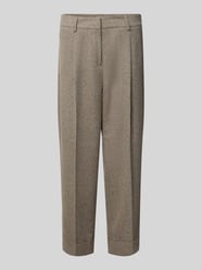 broek met persplooien en steekzakken van Christian Berg Woman Selection Beige - 28