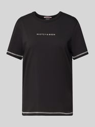 T-Shirt mit Label-Print von Scotch & Soda Schwarz - 45