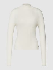 Shirt met lange mouwen met ribstructuur van QS by s.Oliver Wit - 8