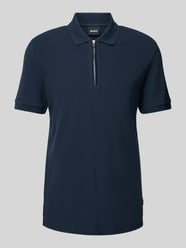 Regular Fit Poloshirt mit Reißverschluss Modell 'Paras' von BOSS - 31