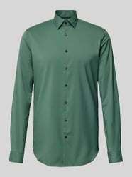 Slim fit zakelijk overhemd met kentkraag van Jake*s Groen - 10