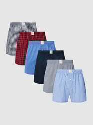 Boxershorts mit elastischem Bund im 6er-Pack von Phil&Co. Rot - 22