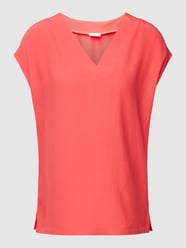 Bluse mit V-Ausschnitt von s.Oliver BLACK LABEL Rot - 9