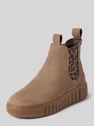 chelsea boots van echt rundleer van Tamaris Beige - 31