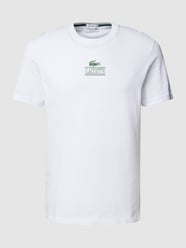 T-shirt z nadrukiem z logo od Lacoste Biały - 15