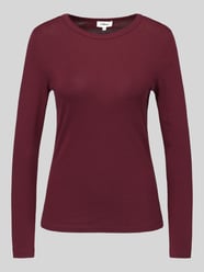 Slim fit shirt met lange mouwen van puur katoen van s.Oliver RED LABEL Bordeaux - 37