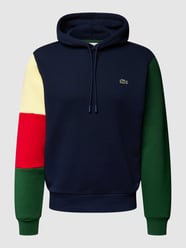 Hoodie in colour-blocking-design van Lacoste Blauw / turquoise - 9