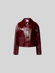 Jacke in Leder-Optik von Self-Portrait Bordeaux - 17