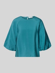 Bluzka o kroju regular fit z mieszanki wiskozy z rękawem o dł. 3/4 od Christian Berg Woman - 30