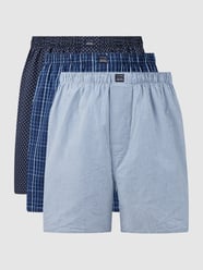 Comfort Fit Boxershorts aus Baumwolle im 3er-Pack von Christian Berg Men Blau - 34