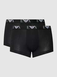 Trunks mit Stretch-Anteil im 2er-Pack von Emporio Armani Schwarz - 16