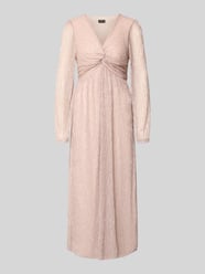 Tailliertes Midikleid mit Schimmer-Effekt von s.Oliver BLACK LABEL Pink - 9