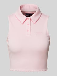 Crop Top in Ripp-Optik von Tommy Jeans Pink - 28