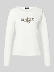 Shirt met lange mouwen en labelprint van monari - 14