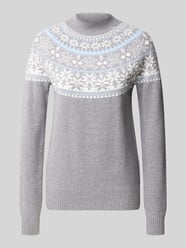Strickpullover aus Viskose-Mix mit Stehkragen von Christian Berg Woman - 5