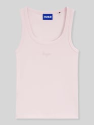 Top o kroju regular fit z mieszanki bawełny model 'Damatank_B' od HUGO Blue Fuksjowy - 7