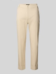 Regular fit broek met verkorte pasvorm en steekzakken van Marc Cain Beige - 12