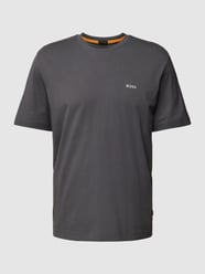 T-Shirt mit Label-Print Modell 'Racing' von BOSS Orange Grau - 14