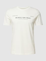 T-Shirt mit Label-Print von Tom Tailor Denim Weiß - 15