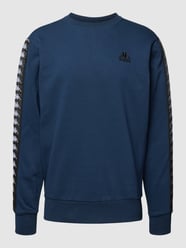 Sweatshirt met logostitching, model 'Crew with tape' van Kappa Blauw - 43