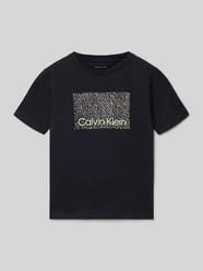 krój regular fit t-shirt z czystej bawełny model 'PERFOMATION' od Calvin Klein Jeans - 46