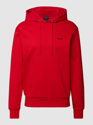 Hoodie mit Motiv-Stitching Modell 'Seeger' von BOSS Rot - 2