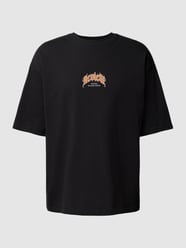 T-shirt z nadrukiem z logo od REVIEW Czarny - 38