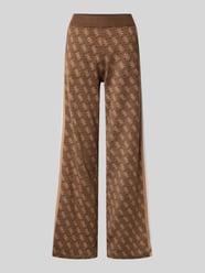 Wide Leg Strickhose mit Logo-Muster Modell 'ANEIRA' von GUESS Activewear - 48