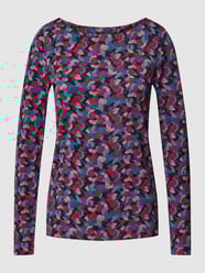 Shirt met lange mouwen met all-over motief van Esprit Roze - 29