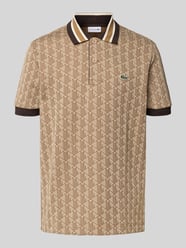 Regular Fit Poloshirt mit Allover-Muster von Lacoste Beige - 11