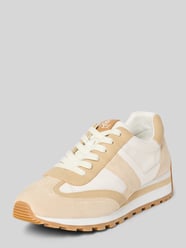 Sneakers van leermix met reliëflogo, model 'Dani' van Lauren Ralph Lauren Beige - 47