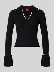 Slim Fit Strickshirt aus Viskose-Mix Modell 'SAMUR' von HUGO - 16